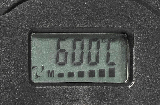 LED дисплей наглядно показывает температуру и поток воздуха