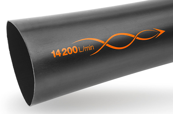 Высокая производительность 850 м3/ч позволяет очистить территорию даже от тяжелого мусора, такого как сырая листва и строительный мусор