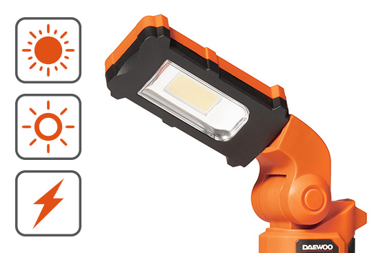 Фонарь может работать в 3-х режимах: «100% яркости» - световой поток 360 Лм «50% яркости» - световой поток 180 Лм «Стробоскоп» - кратковременные включения света максимальной яркости. Переключение режимов осуществляется простым нажатием кнопки.